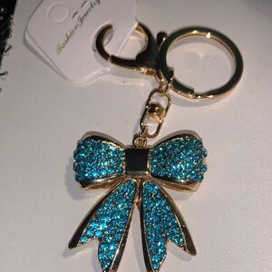 Rhinestone Bow purse/bag charm keychain nwt